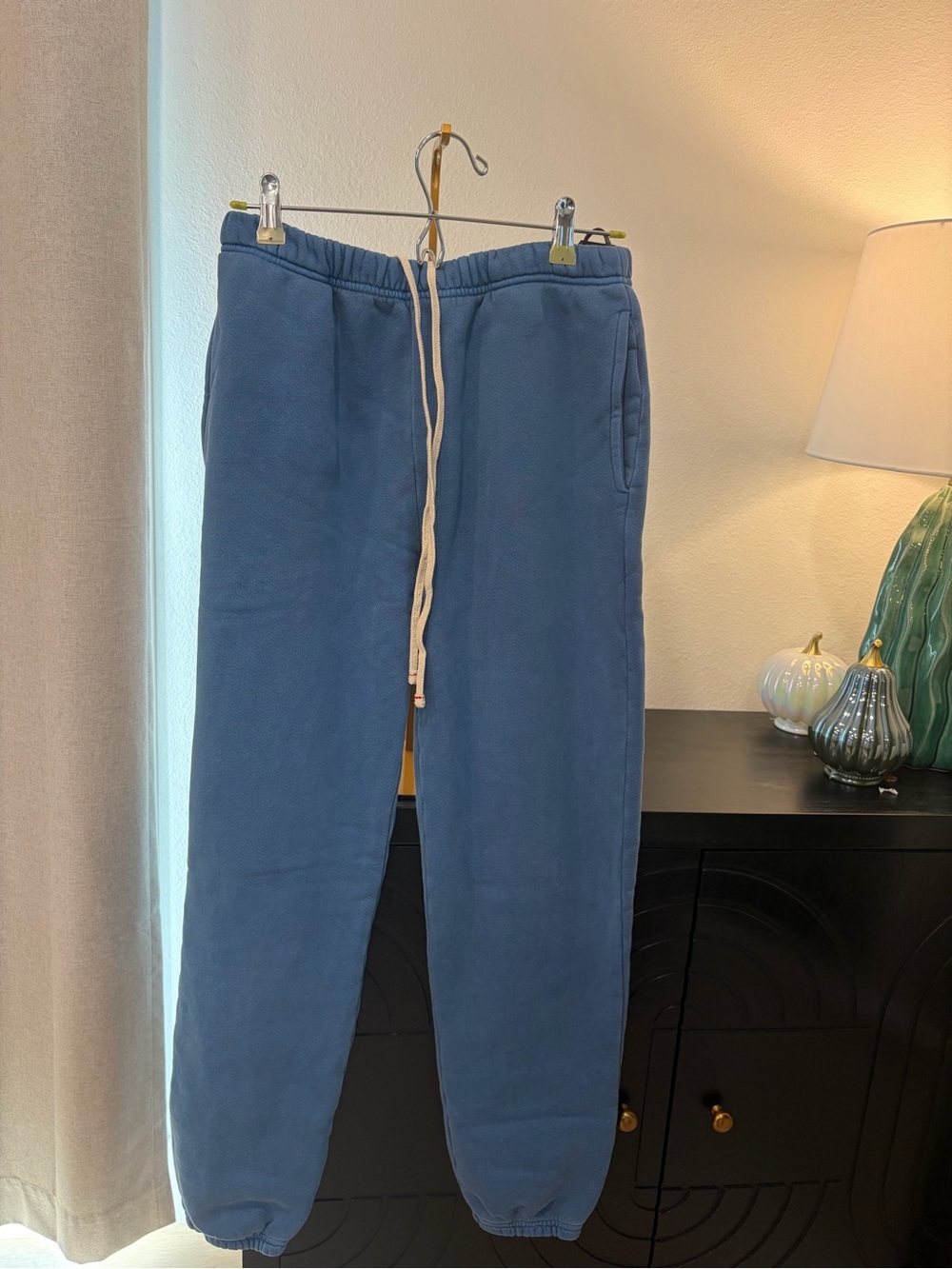 Les Tien Blue Drawstring Sweatpants Joggers  in XS